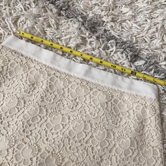LOFT Women Skirt Lace Cream Color Size 6 - Picture 6 of 11